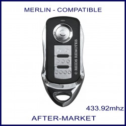 Merlin compatible aftermarket remote - silver buttons