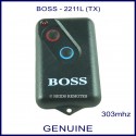 Boss HT4 2211L 303Mhz 2 button garage door remote control