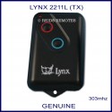 Lynx HT4 2211L 303Mhz 2 button garage door remote control