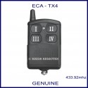 ECA TX4 - 4 channel black garage door or gate remote control