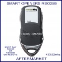 Smart Openers compatible 4 button garage door remote control