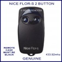 Nice FLO2R-S 2 button black garage door & gate remote control