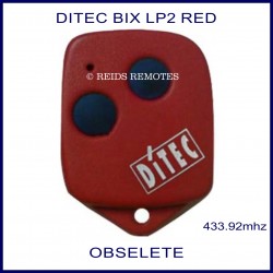 Ditec BIX LP2 red gate remote 2 grey buttons
