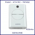 FAAC XT4 433 RC 787452 white 4 button gate remote control