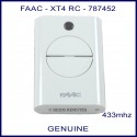 FAAC XT4 433 RC 787452 white 4 button gate remote control