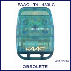 FAAC T4 433 LC blue 4 button gate remote