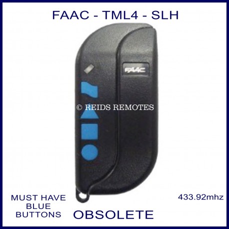 FAAC TML2 433 SLH navy blue 4 blue button gate remote control