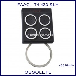 FAAC T4 433 SLH square black 4 button gate remote