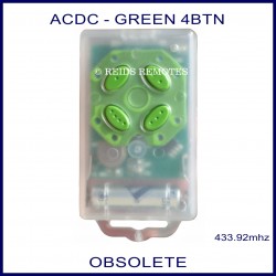 ACDC clear case garage remote 4 green buttons