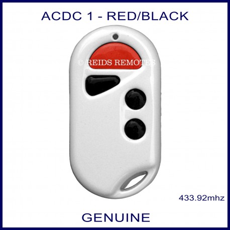 ACDC white garage remote 1 red button & 3 black buttons
