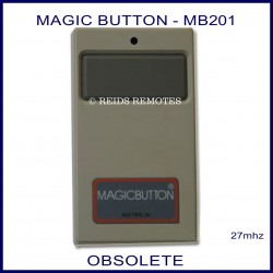 Magic Button MB201, 1 button 27mhz grey garage door remote control