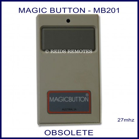 Magic Button MB201, 1 button 27mhz grey garage door remote control