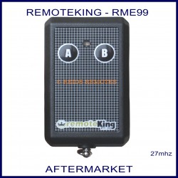 Remoteking RME99, 2 button 27mhz key ring size garage & gate remote control