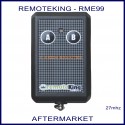 Remoteking RME99, 2 button 27mhz key ring size garage door remote control