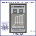 Marshall Beattie FMT 302, 2 button grey 27mhz gate remote control