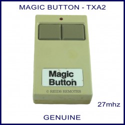Magic Button TXA2, 2 button 27 MHz grey garage door remote control