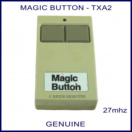 Magic Button TXA2, 2 button 27 MHz grey garage door remote control