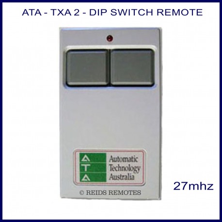 Gehoorzaamheid erwt jungle ATA TXA2 grey 27 MHz garage door remote control with 2 grey buttons