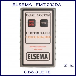 Elsema FMT-202DA, 2 button 27 MHz garage door & gate remote control