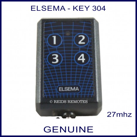 Elsema KEY-304, 4 button 27 MHz key ring size garage door & gate remote control