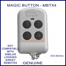 Magic Button MBTX4 grey 4 button garage & gate remote