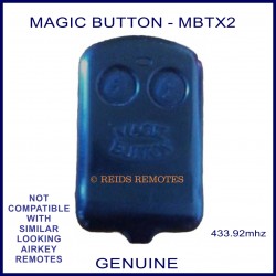 Magic Button MBTX2 Blue 2 button garage & gate remote