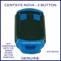 Centsys Nova blue 2 button genuine gate remote control