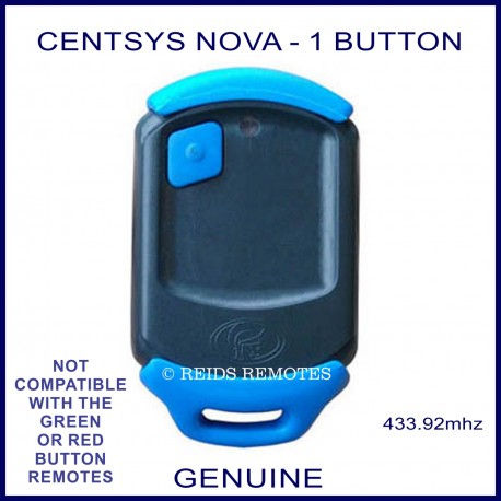 Centsys Nova blue 1 button genuine gate remote