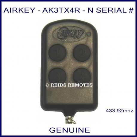 Airkey AK3TX4R - N Serial number thin 4 button remote