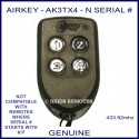 Airkey AK3TX4 - N Serial number 4 button remote control