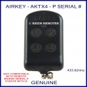 Airkey AK3TX4R - P Serial number thin 4 button remote control