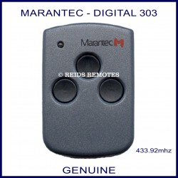 Marantec Digital 303, 3 button grey garage and gate remote