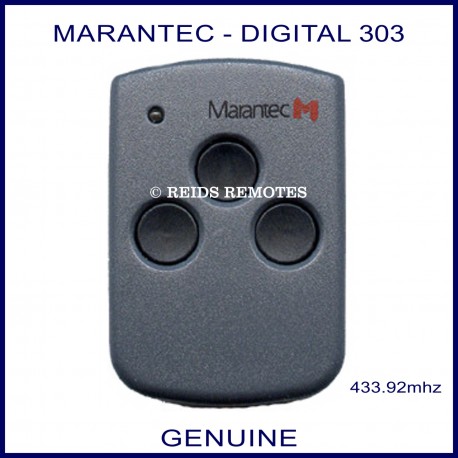 Marantec Digital 303, 3 button grey garage and gate remote