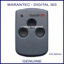 Marantec Digital 303, 3 button grey garage door and gate remote control