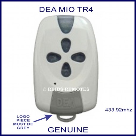 DEA MIO TR4 white and grey gate remote with 4 buttons