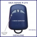 DEA GENIE R273 navy blue gate remote control with 2 grey buttons