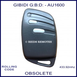 Gibidi (G:B:D:) AU1600 2 button grey gate remote