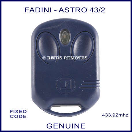 Fadini Astro 43-2 V2 Piccolo navy blue gate remote control
