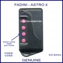 Fadini Astro 43-4 navy blue gate remote with 4 pink buttons