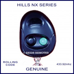 Hills NX Series alarm remote 1 green & 1 black button