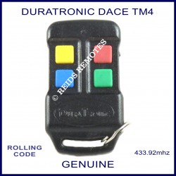 Dura Tronic Dace TM4 genuine garage door & gate remote