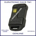 Dura Tronic Dace TM1 genuine gate remote with yellow button