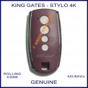 King Gates Stylo 4K purple garage door & gate remote control