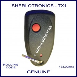 Sherlo TX1 1 red button long range garage, gate & alarm remote control