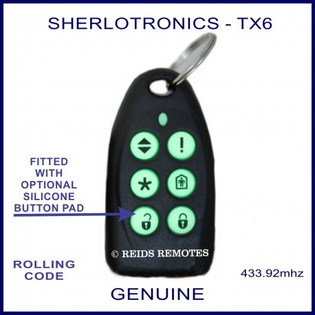 Sherlo TX6 long range remote with symbols on buttons