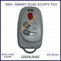SEA Smart Dual Ecopy TX3 - 3 button grey gate remote