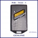 RIB T433-1 Black gate remote with 1 yellow button