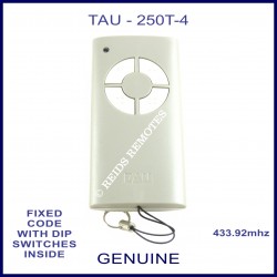 TAU 250T-4 fixed code 4 button grey gate remote