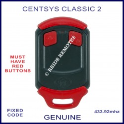 Centsys Classic 2 - red button gate remote