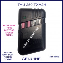 TAU 250 TXA2H 2 pink button gate remote